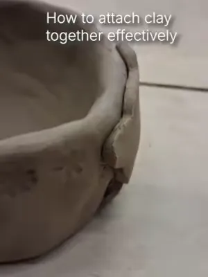 How to avoid attached items falling off your clay? Proper scoring and blending techniques help to securely attach your pottery together, even after it dries. Blending is especially important, as it bi