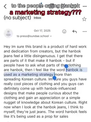 Addressing the Hanbok controversy... 🤔 our design inspo from korean culture isn't for clickbait, its a genuine reclamation of our korean heritage & lowk healing out inner child 😫 wearing hanbok used t