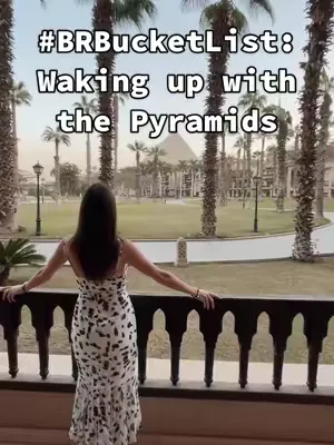 #BRBucketList: Wake up with the majestic pyramids of Giza. ⁠ ⁠ We couldn’t imagine a more perfect morning scene in the company of these ancient marvels.⁠ ⁠ 🎥: @TravelCoupleGo  #briggsandriley #travelb