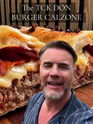Spice up your summer BBQ with a Double Bacon Cheeseburgee from The Calzone Kitchen #calzone #fyp #FoodTok 