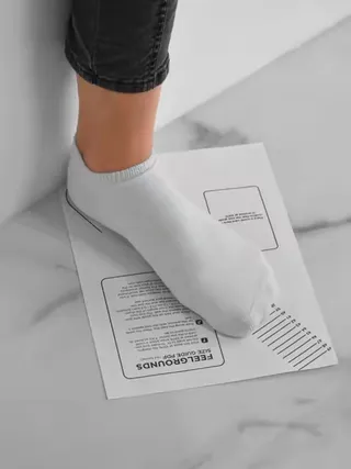 Feelgrounds fit true to size. If you are not sure which size to choose, you can measure your feet or print our Size Guide PDF. Learn more at feelgrounds.com/size. Our warehouse sale is still live. You