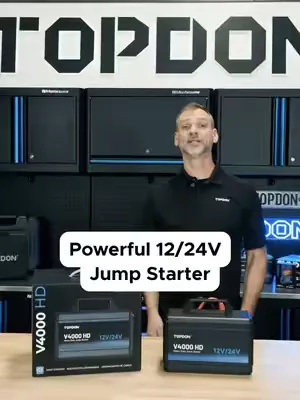 Dead battery on the job? Not a problem ⚡ 4000 amps. 12V + 24V. Built for trucks, diesel engines, and equipment. No waiting. Just start. #jumpstarter #heavyequipment #trucktok #diesel #jobsite #automot