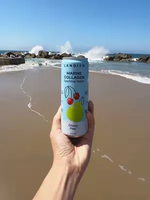 Where’s your Landish Marine Collagen SPARKLING WATER going next? 🫧