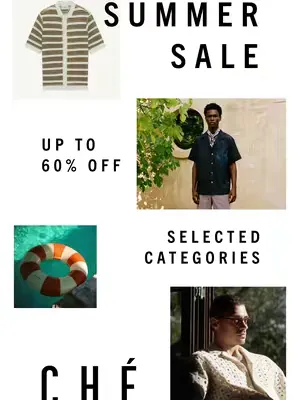 CHÉ Summer Sale just landed — limited sizes, and the perfect chance to elevate your warm-weather rotation while it lasts 🌻 #summersale #sale #menswear #fitcheck #fyp 