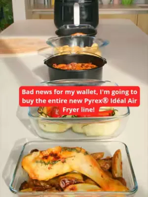 💸 Seriously though, the new Pyrex® Idéal Air Fryer range  is an absolute game-changer for meal prep. Don't tell your bank account…