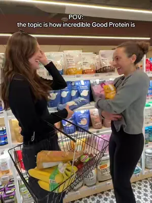 Say Good Protein and I’m already sold 🙂‍↕️ #shopping #funny #canadianprotein #veganprotein 