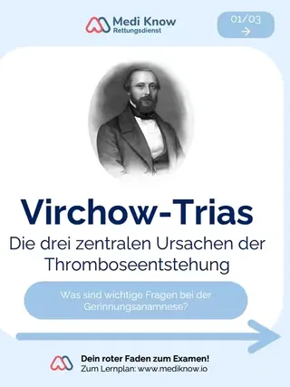 Was sind wichtige Fragen bei der Gerinnungsanamnese? 💬 Schreib deine Antwort in die Kommentare. Auflösung: Im Mittelpunkt der Anamnese steht die Erfassung typischer Risikofaktoren entsprechend der Vir
