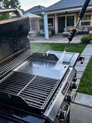Post-BBQ cleanup just got way easier 🍔 Giraffe Tools high pressure = grease gone in seconds No scrubbing, just rinse and shine. ———————————————————————— Le nettoyage après le BBQ devient trop simple 🍔