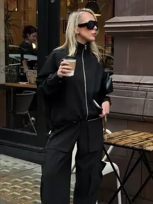 @georgwhite wearing our Utility Jacket & Pants in black 🖤 #treats #treatsstudio #outfitinspo #fashion #fyp 