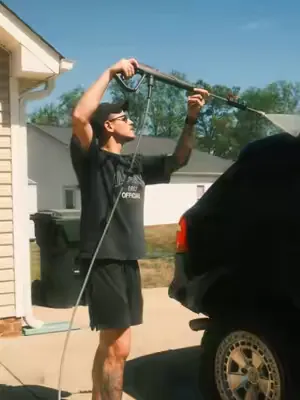 POV: Summer cleaning before kickoff. ⚽ Car. Driveway. Patio. Fresh and ready. 🚗💦 CleanTok meets soccer vibes. ✨ 🔗Link in bio #giraffetools #PressureWasher #SummerCleaning #SummerCarWash #CleanTok #Car