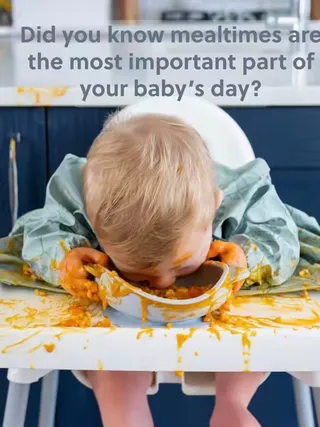 Did you know mealtimes are the most important part of your baby’s day? 🧠🍽️   It might just look like playing with food…   But behind the mess, something powerful is happening.   Every time your baby s