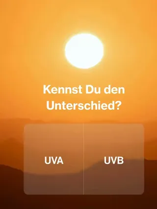 Die Sonne sendet ultraviolette Strahlung aus, die unsere Haut auf unterschiedliche Weise beeinflusst. Dabei unterscheidet man vor allem zwischen UVA- und UVB-Strahlen. UVA-Strahlen machen den größten 