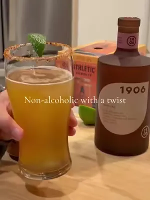 When you don’t want to “drink” but you still want a buzz  Ingredients: NA beer (our choice: @AthleticBrewing) 1906 Spirits  Tajin Lime Recipe: Grab a pint glass Use lime wedge to wet the rim + dip in 