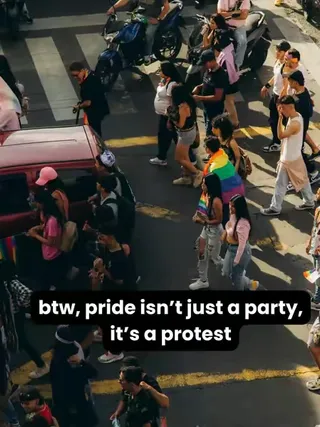 Pride isn’t just a party 🌈 it’s a protest it always has been It started with people who were tired of being silenced, tired of hiding, tired of being told they didn’t belong. And that’s something we c