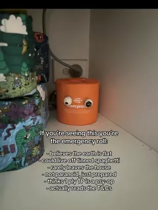 It’s safer in here #EmergencyRoll #WhoGivesACrap #ToiletPaper