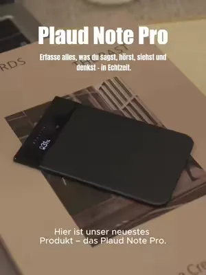 Konzentriere dich aufs Lernen – Plaud Note übernimmt das Mitschreiben.  Verpasse bei deinen Anrufen nie wieder wichtige Details.  Leite das Meeting – Plaud Note erfasst Entscheidungen und nächste Schr