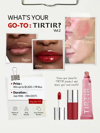 It's time to show us your TIRTIR holy grails. 💖 Share your favorite TIRTIR products, your real results, and tell us why they're your holy grails for a chance to win exciting rewards! 🏆 Rewards 🥇 1st P