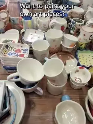 Want to paint your own pieces of pottery? Look no further than our painting classes! With a wide variety of pottery and colors for you to paint with, every piece created will be unique!  Have a design