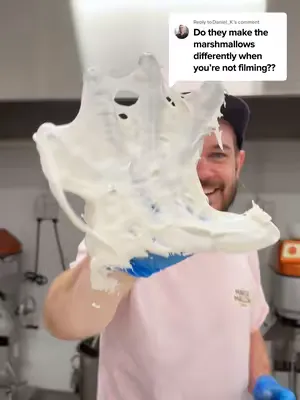 The truth about our kitchen 😁🙌 Did you expect this? 🤔 #marshmallow #satisfying #smallbusines #smores #asmr