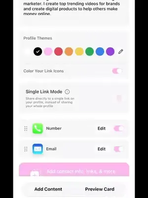 You can customize your digital business card to whichever color you love!  #businesstipsfyp #businesscarddigital #digitalbusinesscard #poplbusinesscard 