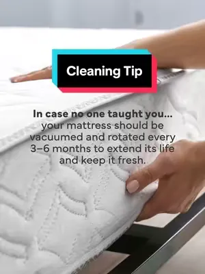 In no one taught you… your mattress should be vacuumed and rotated every 3–6 months to extend its life and keep it fresh 🌸 #cleaningtips #homecleaningtips #cleaningroutine 