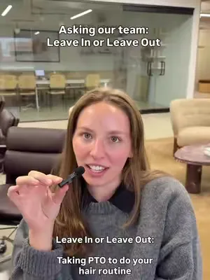 Leave In Conditioner and doing the clam slam in the office. 