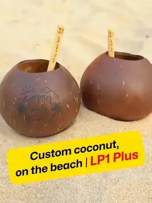 Kicked a coconut shell on the beach… 🌴 Next thing you know — it’s engraved ✨  LP1 Plus drops soon.  Countdown is on ⏳   #LaserPecker #LP1Plus #Engraving #DIY #Maker