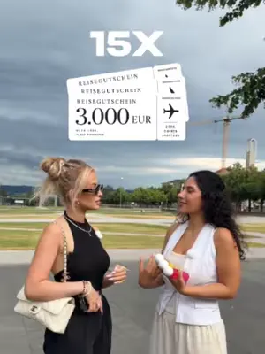 Richtig gehört 🥳 Wir verlosen unter allen Bestellungen vom 01.07.–31.07.2026 15× 3.000€ Reisegutscheine und on top gibt es bis zu 60% Rabatt. Mit jeder Bestellung nehmt ihr automatisch am Gewinnspiel 