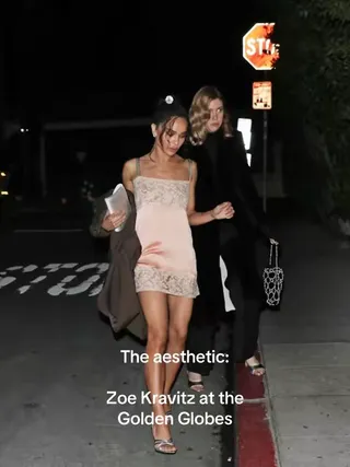 We made the dress of dreams 🤍 #zoekravitz #springstyle #90saesthetic #slipdress #silk