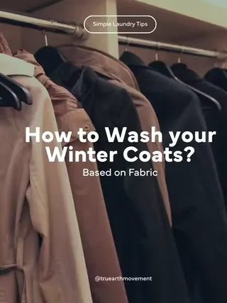 🧥 Save this for later 🧥 How to wash your winter coats based on fabric? 🧼 #woolcoat #laundrytime #cleaningtips #winterjacket 