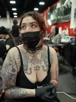 Reactions ranged from “WTF” to “Holy sh*t that’s wild.” All caught live at the #tattoo Expo.