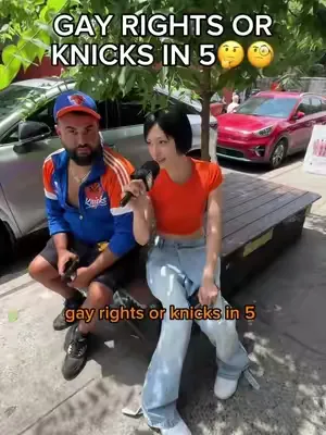 THE KNICKS AND LOVE WIN IN NYC🏳️‍🌈🏳️‍⚧️🏆#Pride #nycpride #knicks #knicksin5 #knicksparade 