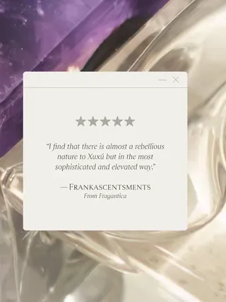 Reading your reviews on Fragrantica and beyond, we’re so happy to see how she’s being experienced, worn, and made your own. Discover Xuxú at houseofbo.co. #fragrancetok #houseofbo #xuxu 