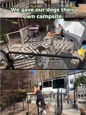 We Gave Our Dogs Their Own Campsite 🐶🏕️ Two panels. One quick unfold. And an empty space becomes their own camp zone. More room for the whole pack and an easier setup for us. Check the link to make yo