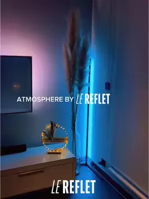Atmosphere by Le Reflet.🛋️ #SmartLamp #MoodLighting #HomeDecor #ColorChangingLamp #InteriorDesign #AmbientLighting #MinimalistStyle #LEDLighting #HomeVibes #modernliving 