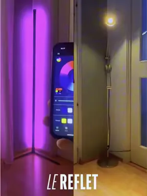 You just tap your phone to change the vibes💡 #SmartLamp #MoodLighting #HomeDecor #ColorChangingLamp #InteriorDesign #scandinavianstyle 