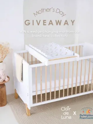 GIVEAWAY ALERT ‼️  We’ve teamed up with our friends at @Dewaldens Prams Centre and will be giving away any changing mat of your choice this Mother’s Day! Head over to insta and enter today! 🫶🏻💕#giveaw