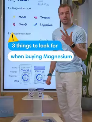 ⚠️ Watch out for these 3 things when buying Magnesium. 1️⃣ The magnesium type Because of their good absorption, we would always pick: ⚡ Malate, 🧠 Threonate, 🫀 Taurate or 💤 Bisglycinate. 2️⃣ The supple