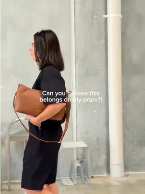Sorry?!! My pram has never looked so chic 🤎  #babybag #nappybag #babyproducts #babyessentials #babymusthaves 