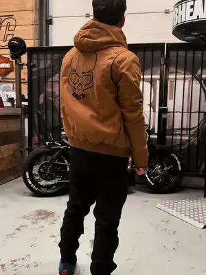 Camel Jacket Restocked 💀🔥🔥💀 #newdrop #harleydavidson #viral  #sportster #videos 