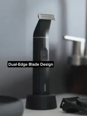 Not the OneBlade. Not your old trimmer. This is something better. Dual-edge blade + 12 settings + waterproof build. #SupplyTrimmer #RoutineUpgrade #MensGroomingTok #CleanCutEveryTime