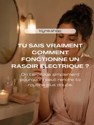 Sauvegarde ce post pour ton prochain rasage 🤎 Un rasoir électrique, ce n’est pas magique… mais c’est très pratique 🤎 Il coupe le poil à la surface, avec des lames protégées, pour une routine plus douc