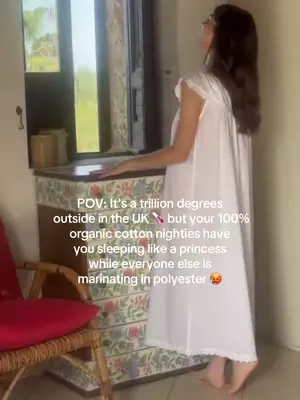 We know how to do heatwaves #organiccotton #heatwave #nightdress #sleepwear #summerstyles 