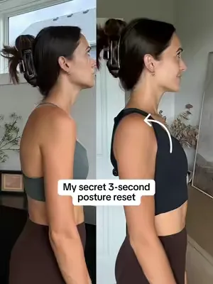 Reset your posture in 3 seconds!  #FormeScience #PostureBra #PostureCorrection #fyp