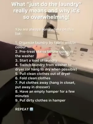 Where are you on this list right now? #laundrytime #laundryroutine #laundrybasket #cleaningtips #laundryroutine 