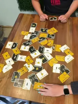 We’ve been obsessed with @anginedepoitrine in the office lately! So we had to put a polka spin on our abstract card game, Tacta ⚫️⚪️⚫️⚪️   #anginedepoitrine #altmusic #games #mathrock #fyp 