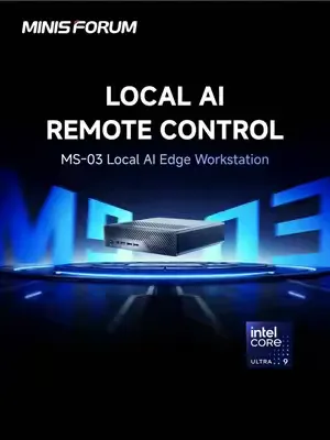 Something new is coming. 👀 Meet the MINISFORUM MS-03 Workstation — a compact local AI edge workstation powered by Intel® Core™ Ultra 386H, with dual 10G SFP+, select Intel® vPro® support, up to 128GB 